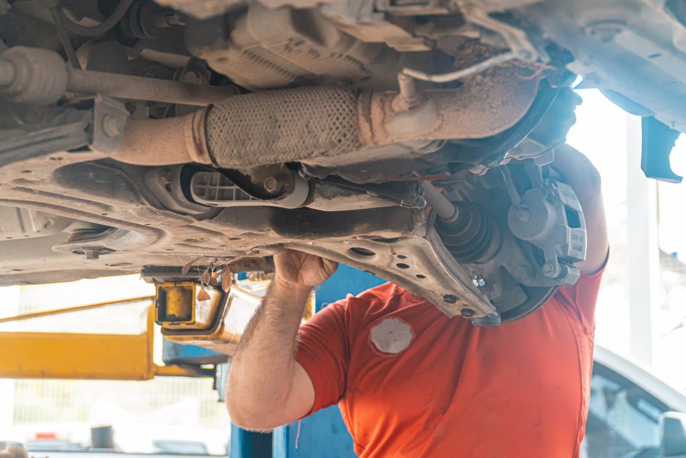 Inspection photo of a vehicle's underside